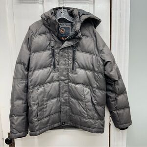 Hawke & Co The Clarkson Down Charcoal Hooded Puffer  Jacket Men’s Medium